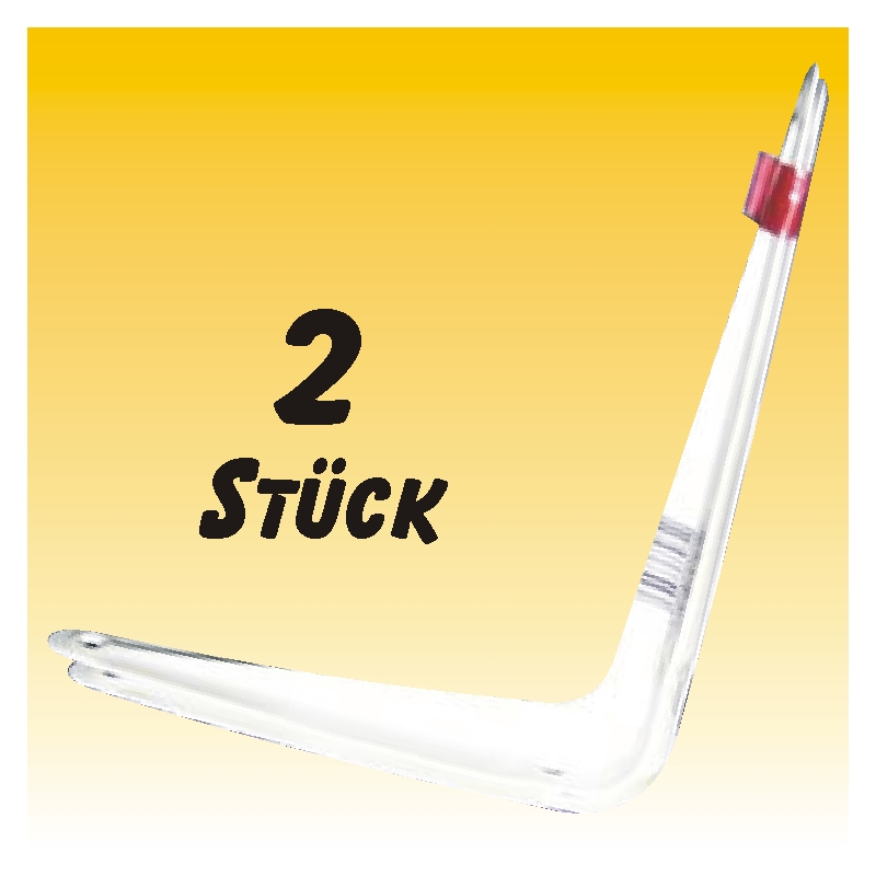 2 Stück Möbel - Winkel 250 x 300mm, Metall weiß lacki