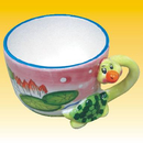 Kindertasse Keramik, ca. 8,5 x 10cm, 6 lustige Motive...