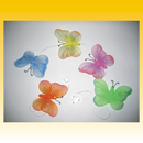 Schmetterlingsdeko mit 5 Schmetterlingen, Gesamtlnge...