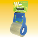 Packband 48mm x 20m, klar, mit Abroller + Schneider