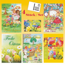 Postkarte Ostern 18fach sortiert, 14,8 x 10,5cm, 4 Stück / Set