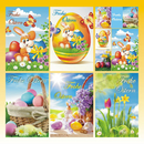 Osterkarte 11,5 x17cm, 6 fach sortiert