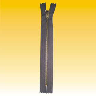 Reiverschlu Metall 16cm, DUNKELBRAUN