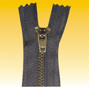 Reiverschlu Metall 16cm, DUNKELBRAUN