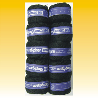 Stopfgarn Baumwolle, 10 Rollen � ca. 91,4m, SCHWARZ
