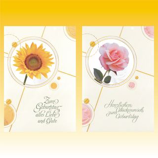 Geburtstagskarte 11,5 x 17,0cm, 8 fach sortiert