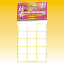 Klebeetiketten 4 Bgen  15 St. ( 60 Stck), Etikett 25 x 20mm