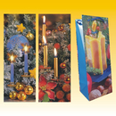Flaschentasche 33 x 12cm, Weihnachten, 3 fach sortiert