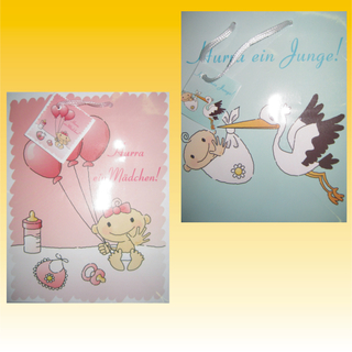 Geschenktasche 18 x 23cm, Baby, 4 fach sortiert