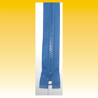 Reiverschlu 85cm, Nylon Profil, teilbar, HELLBLAU