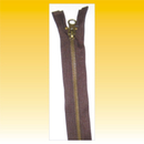 Reiverschlu Metall, 55cm, teilbar, dunkelbraun