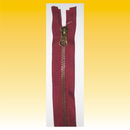 Reiverschlu Metall, 55cm, teilbar, rot