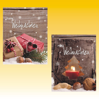 Geschenktasche 26 x 32cm, Weihnachten, 2 fach sort.