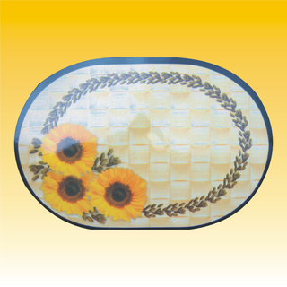 Platzdeckchen 28 x 42,5cm, Sonnenblume oval