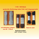 Schnrsenkel versch. Lngen und Farben (100 Stck) - zum Sonderpreis!