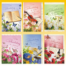 Geburtstagskarte 11,5 x 17 cm 6 fach sortiert