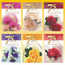 Geburtstagskarte Zahl 75, 11,5 x 17cm, 6fach sortiert