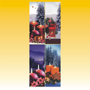 Flaschentüte Weihnachten 4 fach sortiert, ca. 12 x 33 x 10cm