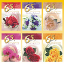 Geburtstagskarte Zahl 65, 11,5 x 17cm, 6fach sortiert