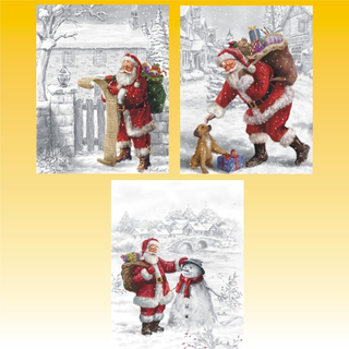Weihnachts-Geschenktasche LARGE, 3fach sortiert ca. 26 x 32 x 13cm