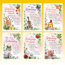 Geburtstagskarte 11,5 x 17cm, 6 fach sortiert