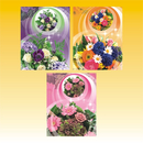 Geschenktasche 18x23x10cm, Blumen, 3 Motive sortiert