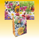 Geschenktasche 18 x 23cm, Blumen, 3 fach sortiert
