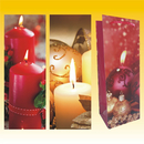 Flaschentte Weihnachten 3 fach sortiert, ca. 12 x 33 x 10cm