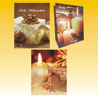 Weihnachts-Geschenktasche MEDIUM 3 fach sortiert, ca. 18 x 23 x 10cm