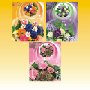 Geschenktasche Large, 26x32x13cm, Blumen, 3 fach sortiert
