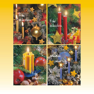 Weihnachts-Geschenktasche MINI, 4 fach sortiert ca. 11 x 14 x 6cm