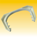 Fensterklammer 11cm, Kunststoff, weiß