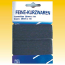 Gummilitze   1m x 28mm Extrabreit schwarz