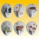 Hafthaken 6 Kindermotive, bedruckt, Made in Germany