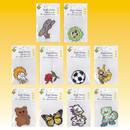 Aufbgler versch. Motive, 10 fach sortiert, auf Karte