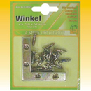 4 Stck Winkel  Metall, ca. 50 x 50mm FLACH, inkl. Befestigungsteile