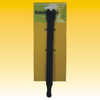 Klettband 4er universal, Kabelbinder 17cm, schwarz