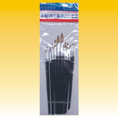 Zeichenpinselsatz 12tlg, runde dunkle Borste, Gr. 1 - 12